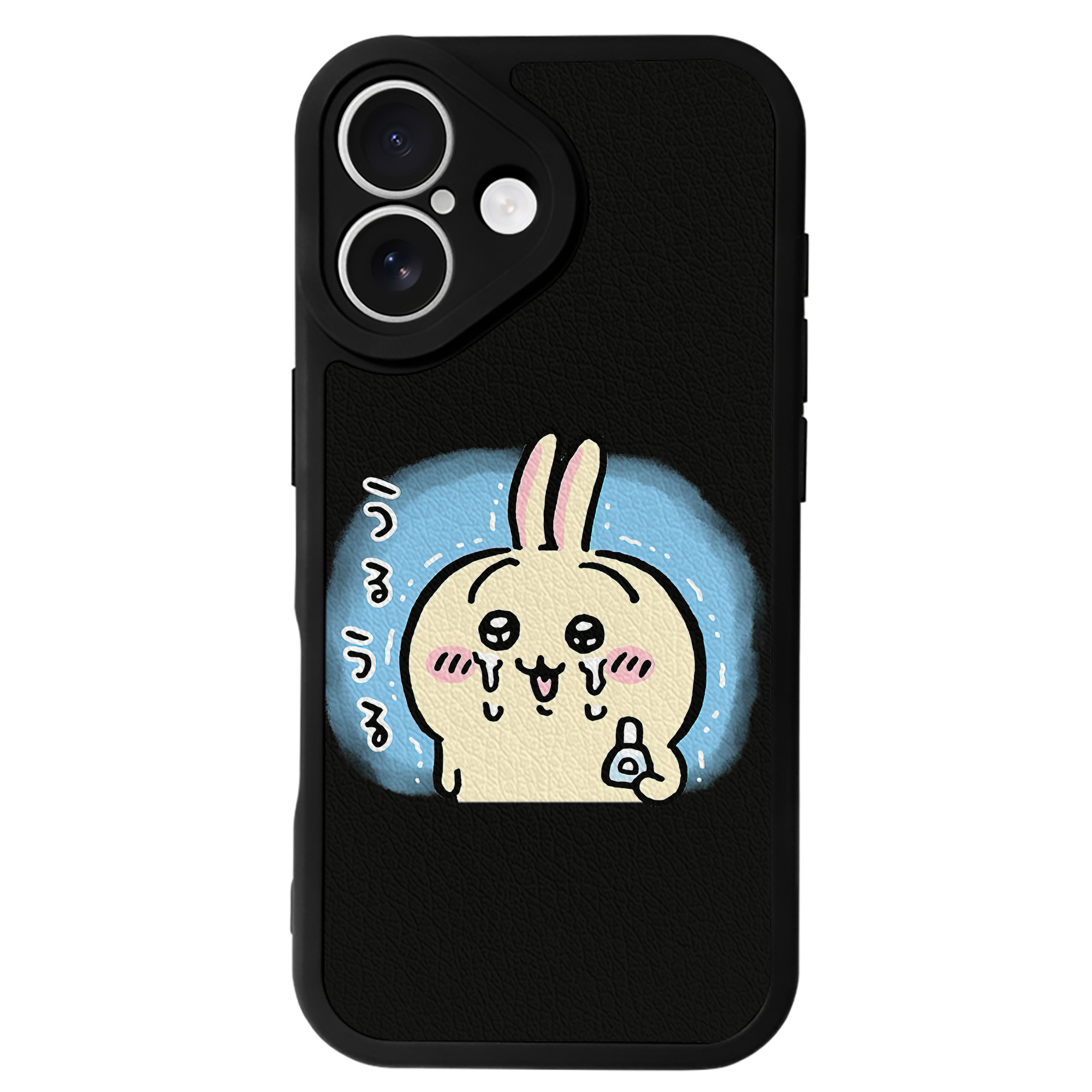 （画像用） ちいかわ うさぎ Chii-kawa usagi 【iPhone 16シリーズ対応】シリコンスマホケース（レザー調） 材質：シリコン